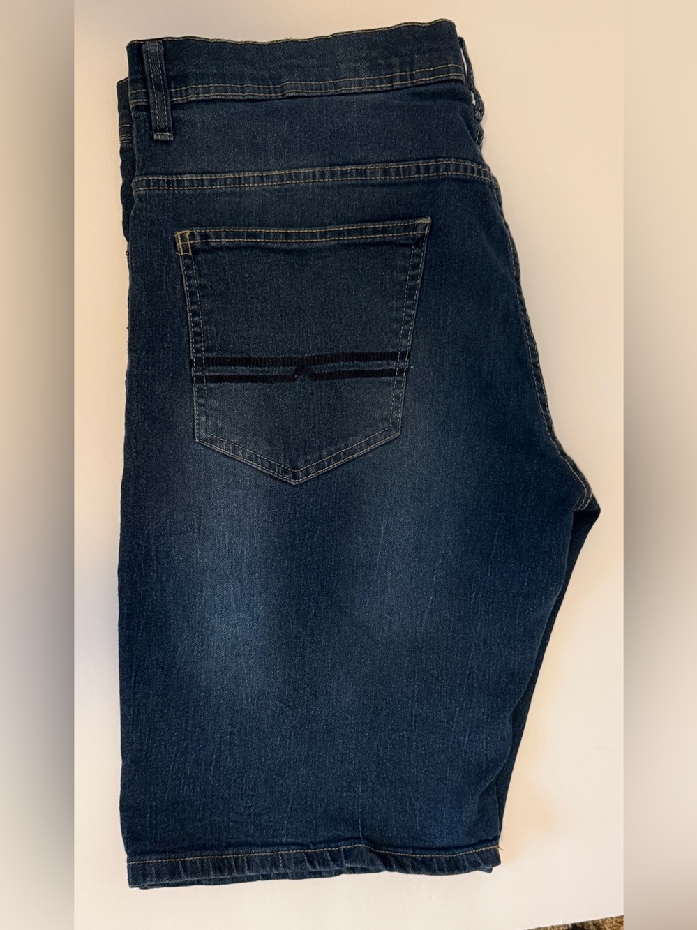 Buffalo David Bitton Evan-X Men’s Denim Shorts 36 Dark Wash Stretch Jean Shorts